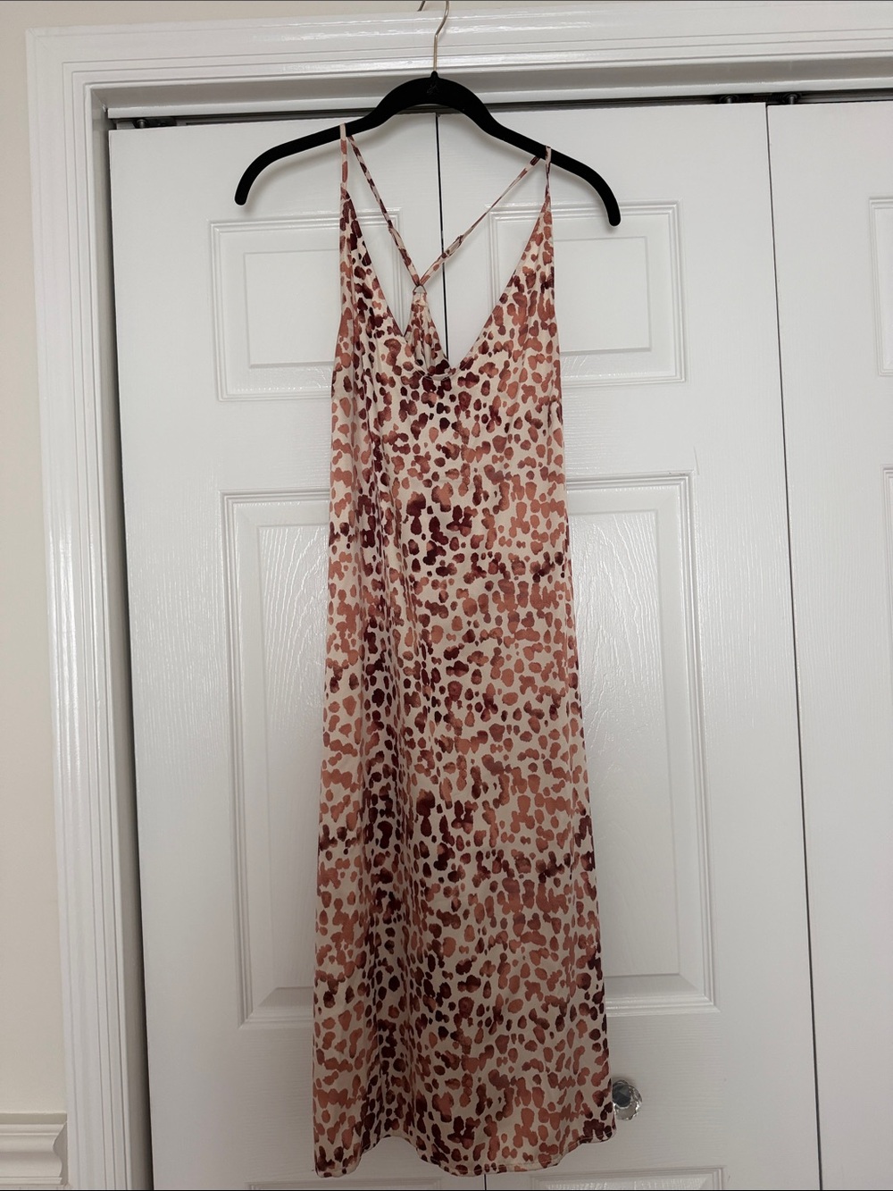 Silky Animal Print Slip/Dress  Leopard Size Medium